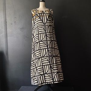 Marina Rinaldi Silk Geo Print Dress Size 14 NWT